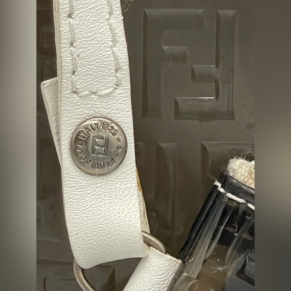 Rare Vintage Clear Black Zucca FF PVC Shopper Tote with Pouch - Picture 5 of 16